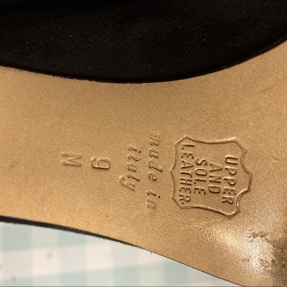 Saks Fifth Avenue sz 9 black leopard suede pumps - Picture 16 of 16